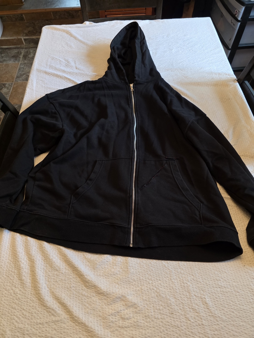 No Boundaries Black Full-zip Hooded Sweatshirt Jacket 2xl